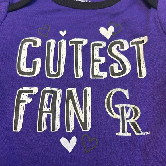 NEW [MLB] Colorado Rockies Girls Growth Stage Set of 4x, Baby 0/3 to 3/6 Months - Picture 7 of 12